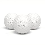 MYNT „Talent“ Premium Golfbälle im 3er Pack | Kautschuk + Surlyn Beschichtung | 332 Dimple Design | Für Profis & Anfänger | 3X Golfball in Weiß - 3