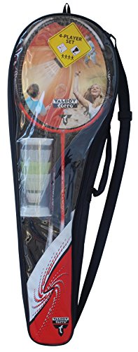 Talbot Torro Badminton Set 4-Attacker im Thermobag, Weiß/Rot - 3