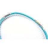 Senston Badmintonschläger Set für Kinder Junior Badminton Racket Kit (3 Farben)Inklusive 2 Schläger/2 Federball/1 BadmintonSchläger Tasche - blue and white -