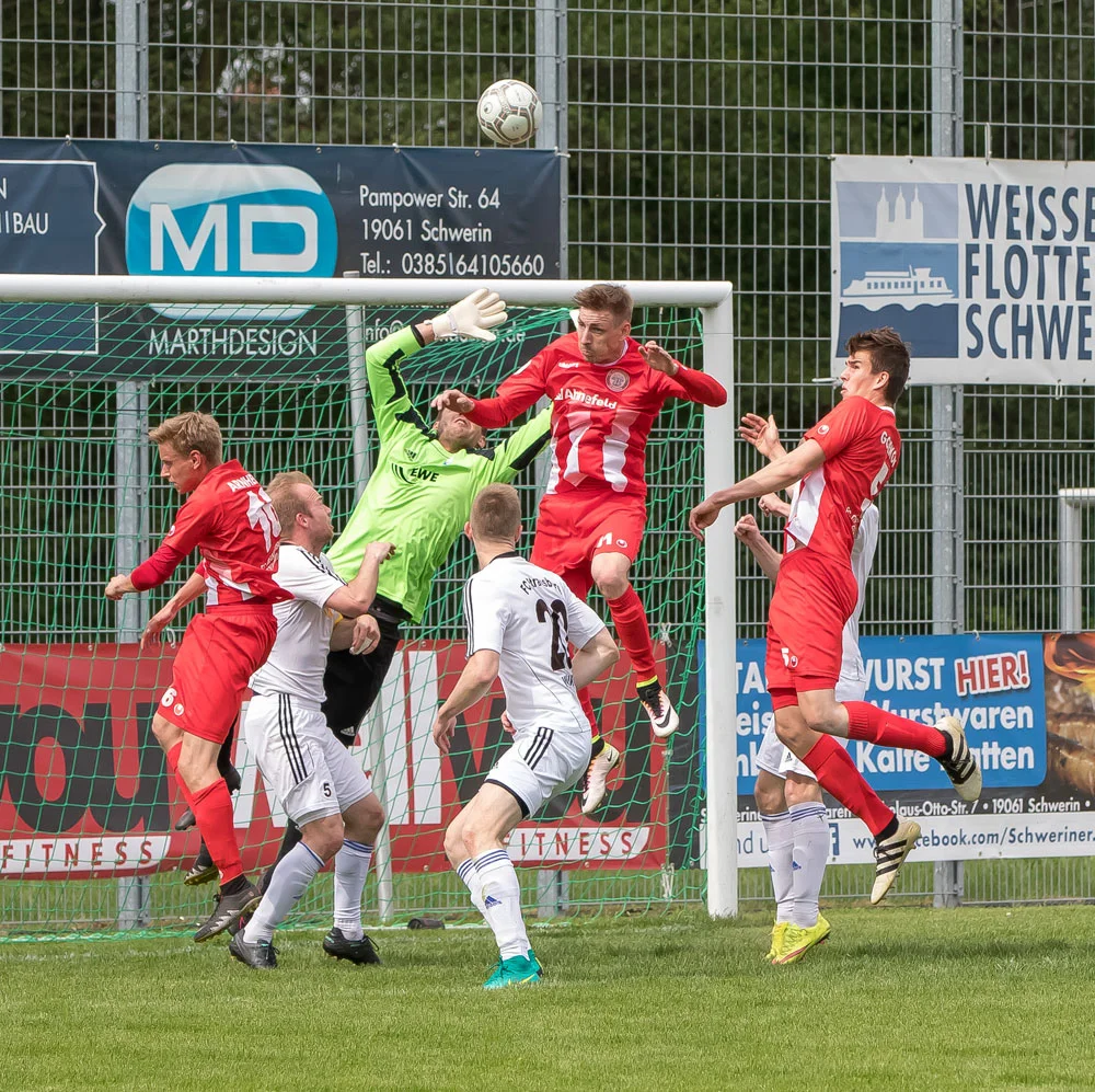 Die Eckbälle des FC Mecklenburg waren immer gefährlich