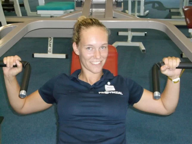 Lia-Tabea Mertens beim letztjährigen Sommertraining im belasso-Sportzentrum in Schwerin. Foto: M. Michels