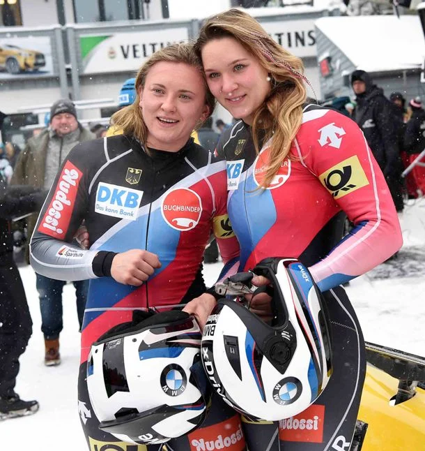 Das Damen-Bob-Duo Schneider/Buckwitz beim Weltcup in Winterberg 2017. Copyright: BSD/Dietmar Reker