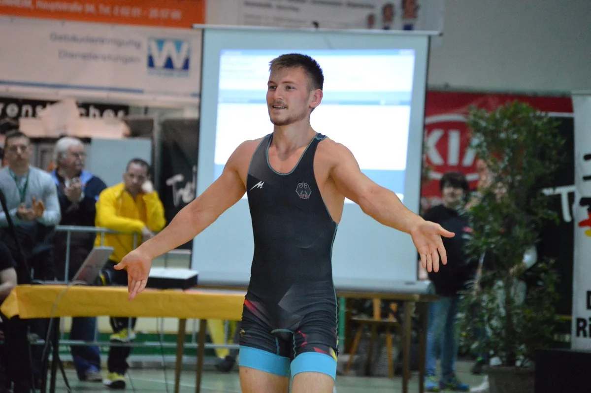 Andrej Ginc gewinnt Gold in Hemsbach. Foto: Uwe Bremer