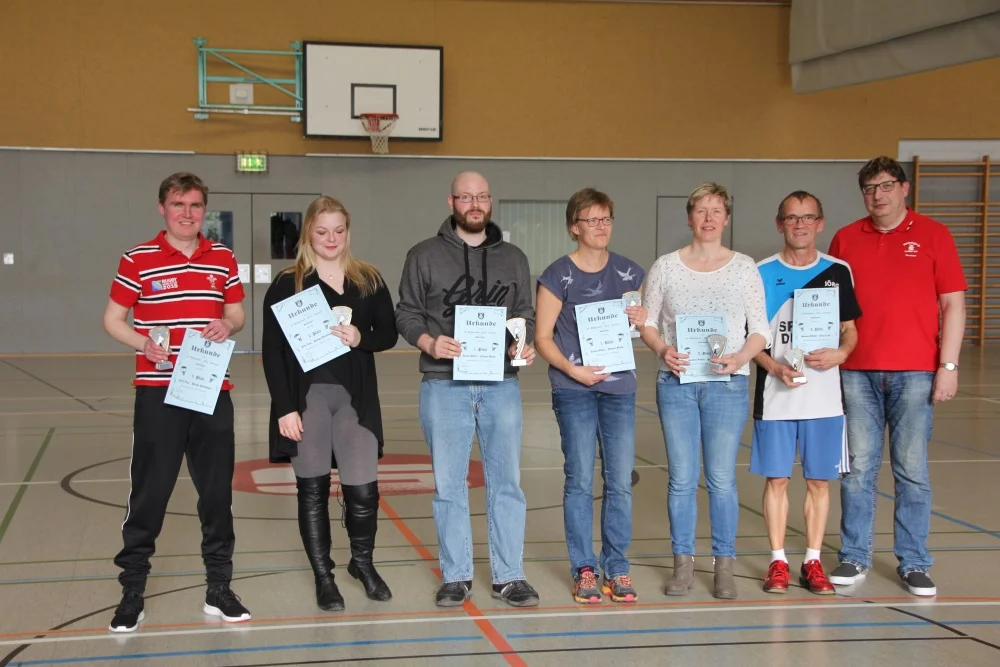 Die Sieger der „Schleifchen-Runde“ – FOTO: Mecklenburger SV/ Abt. Badminton