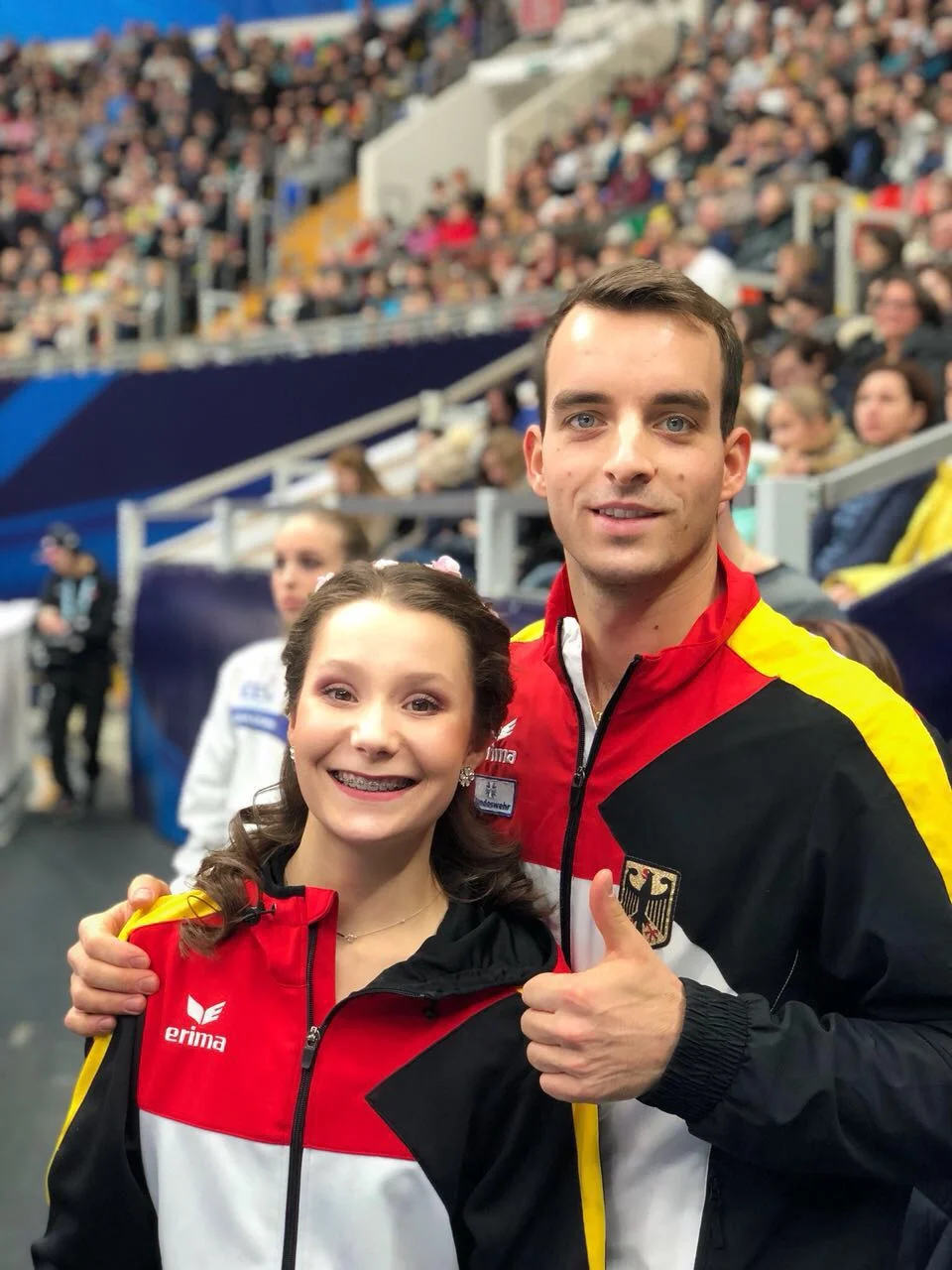 Annika Hocke und Ruben Blommaert bei der EM 2018 (Foto: privat)