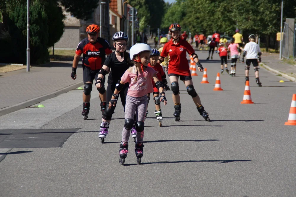 Die Skater schlossen mit ihrem Halbstundenlauf den 2. Anklamer Sporttag ab. Foto: DRK OVP-HGW