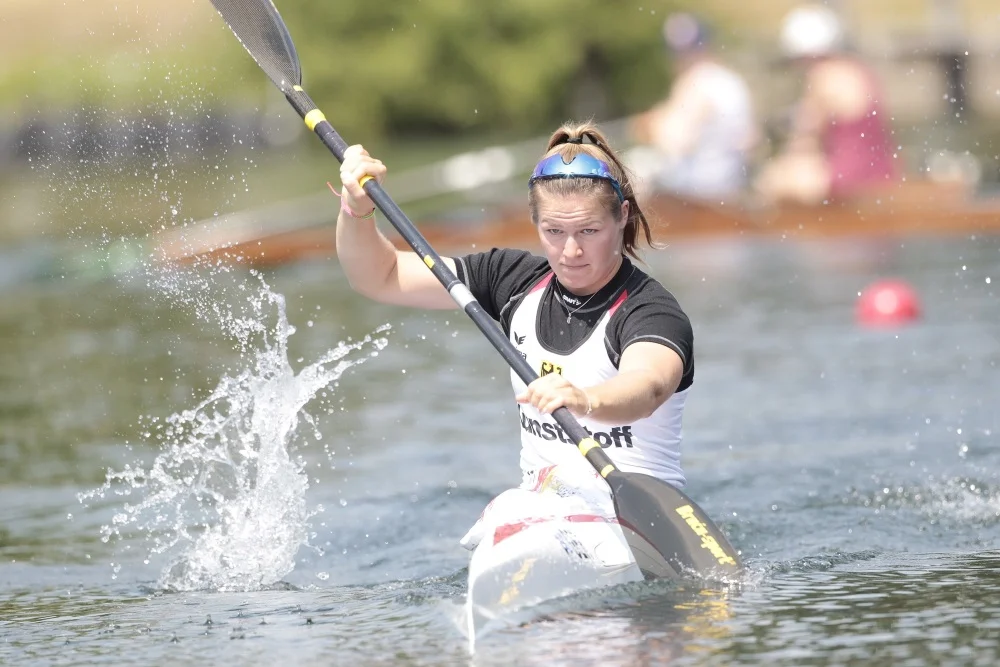 Jule Hake (Lünen) wird in Plovdiv/Bulgarien U23-Weltmeisterin Im KI 1.000m. Quelle: © Ute Freise