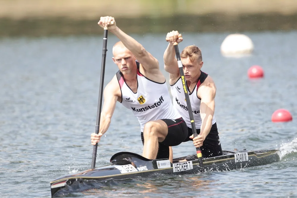 Tim Hecker und Conrad Scheibner (Berlin) werden bei der U23-WM in Plovdiv/BUL Weltmeister im CII 500m. Quelle: © Ute Freise