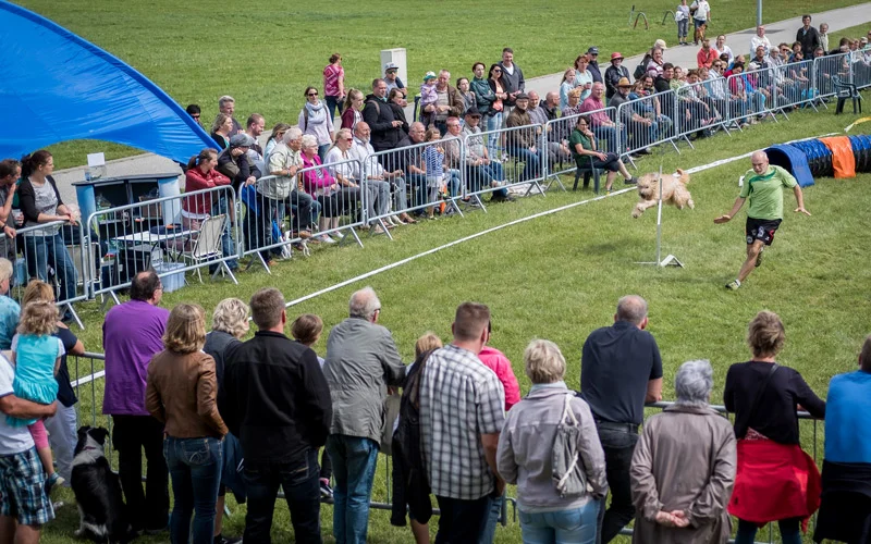 Das Agility-Turnier erfreut sich bei den Besuchern großer Beliebtheit.© Michael Winter
