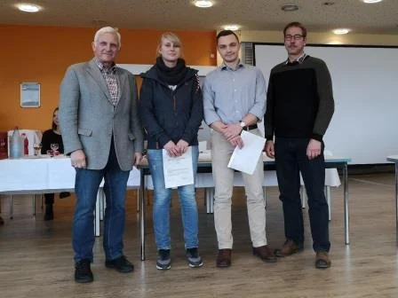 Berufung des Fahrer-Kader 2019 v.l.n.r. Dr. Dittmann, Präsident des LV MV, Ann-Christin Freese, Otto Schmicker und Disziplintrainer Jörg Cröger, es fehlen Felix Dallmann, Tobias Kriemann