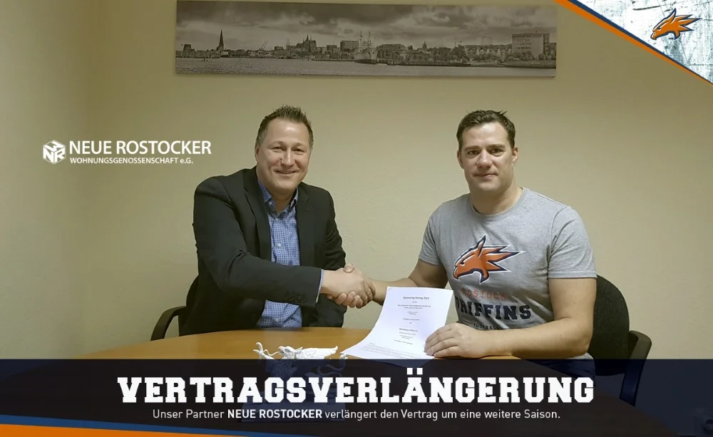 Neue Rostocker Wohnungsgenossenschaft e.G. verlängert Griffins Partnerschaft