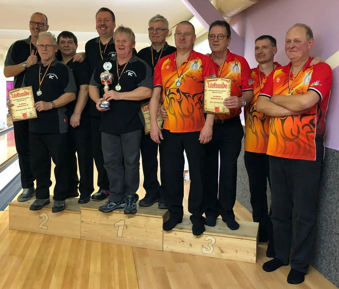 von Links: 1. Stralsunder BC I, 1. Stralsunder BC II, BC Schwerin (FOTO: BC Schwerin)