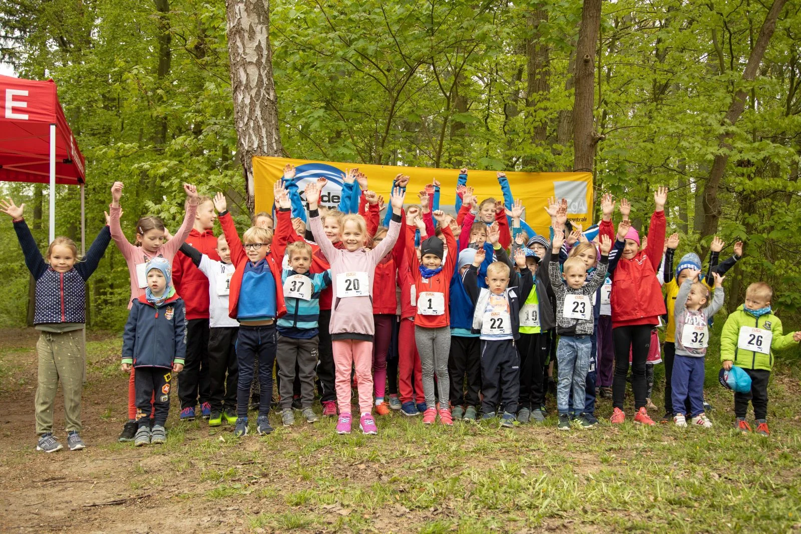 Kindergartenkinder liefen im Stadtwald um die Wette