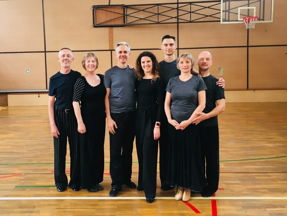 Günter & Helga Göhrl (li) Maik & Katrin Weber (re) mit Trainerteam. Foto: © Göhrl
