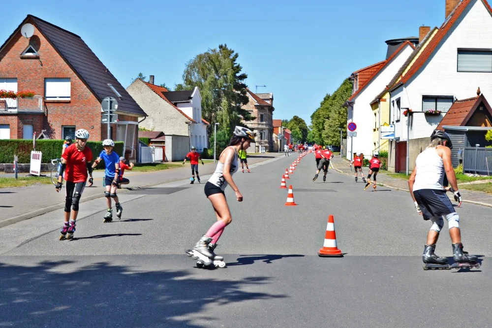 37 Rollsportler waren beim 3. Anklamer Sporttag am Start. Foto: Heidi Scharwe