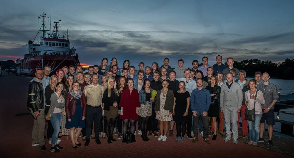 Die HSG-Handballabteilung mit Gästen, Rostock, 01. Juni 2019. Foto: © Luten Reinhardt Die HSG-Handballabteilung mit Gästen, Rostock, 01. Juni 2019. Foto: © Luten Reinhardt