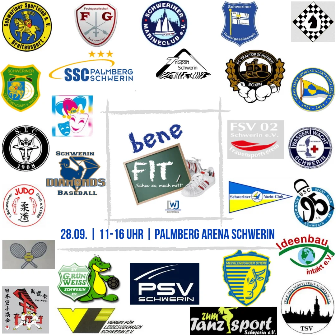 28 Sportvereine aus Schwerin präsentierten sich beim beneFIT 2019 | (c) Wirtschaftsjunioren