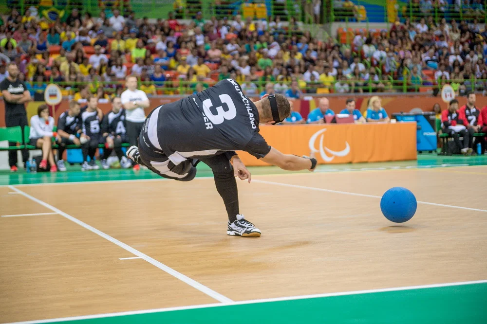 Goalballer Thomas Steiger. Foto: Oliver Kremer / DBS