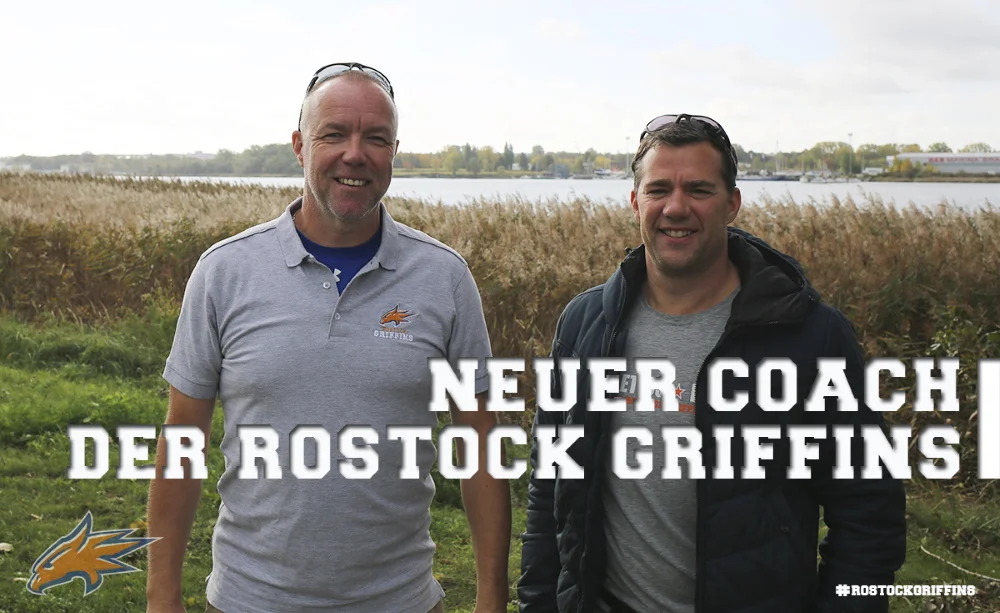 Headcoach Markus Grahn (links) zusammen mit Griffins-Manager Jens Putzier. Foto: Griffins Media Team Headcoach Markus Grahn (links) zusammen mit Griffins-Manager Jens Putzier. Foto: Griffins Media Team