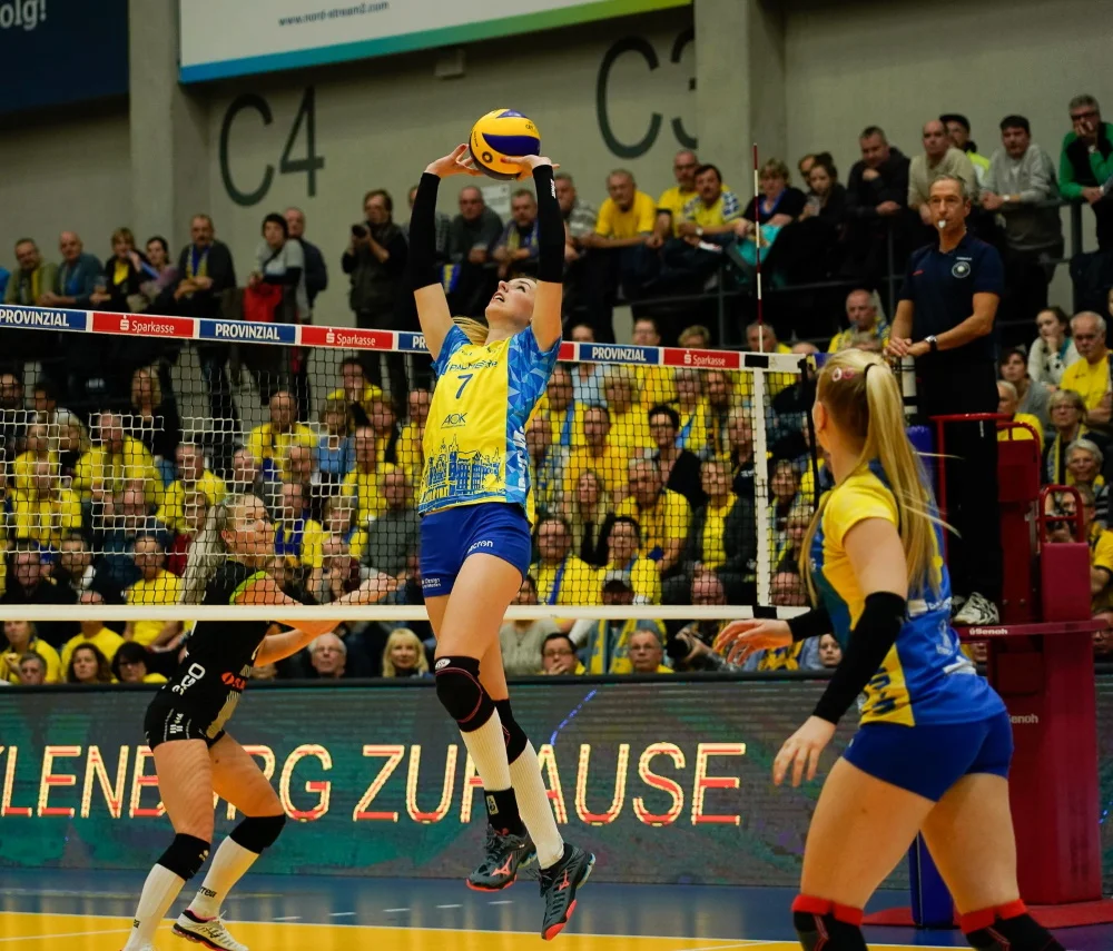 Am 3. Oktober ist für den SSC Palmberg Schwerin Saison-Auftakt in der Volleyball-Bundesliga. Foto: Eckhard Mai SSC Palmberg Schwerin | Palmberg-Arena | Volleyball-Bundesliga | Foto: Eckhard Mai
