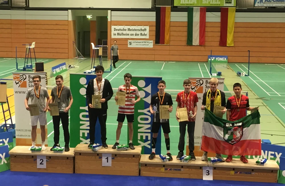 Badminton DM U15 in Mühlheim an der Ruhr | Deutsche Fizemeister wurden Wiechmann (Schwerin) und Tilch (Hamburg)