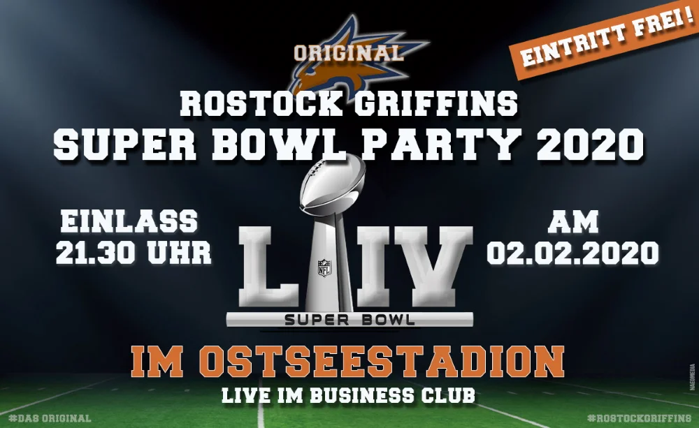 Die Griffins laden zur großen Super Bowl Party ins Ostseestadion