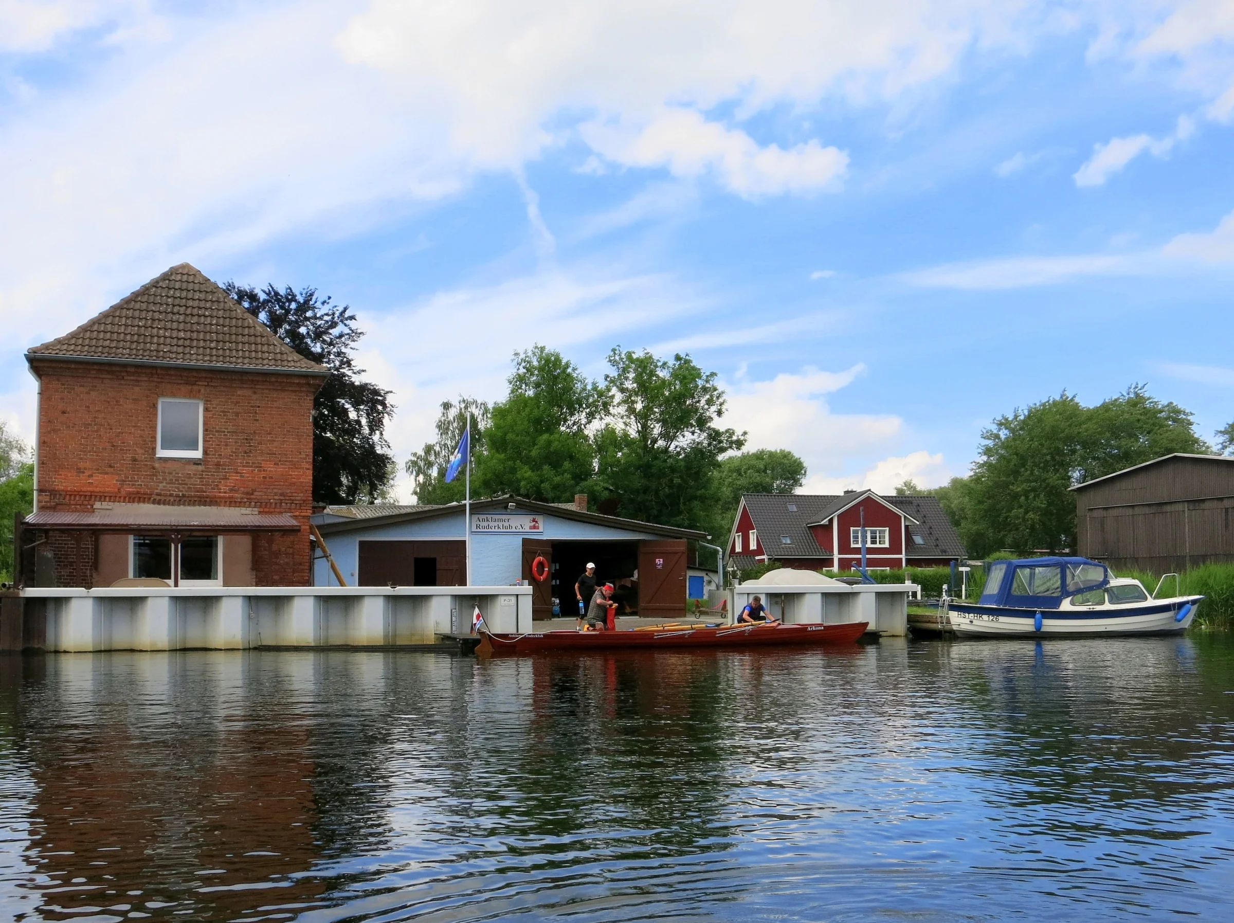 Bootshaus Anklam wasserseitig