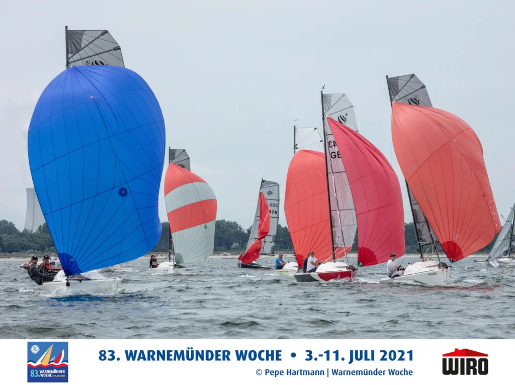 Die First / Seascape 18 segelten vor Warnemünde ihre EM aus. Foto: Pepe Hartmann
