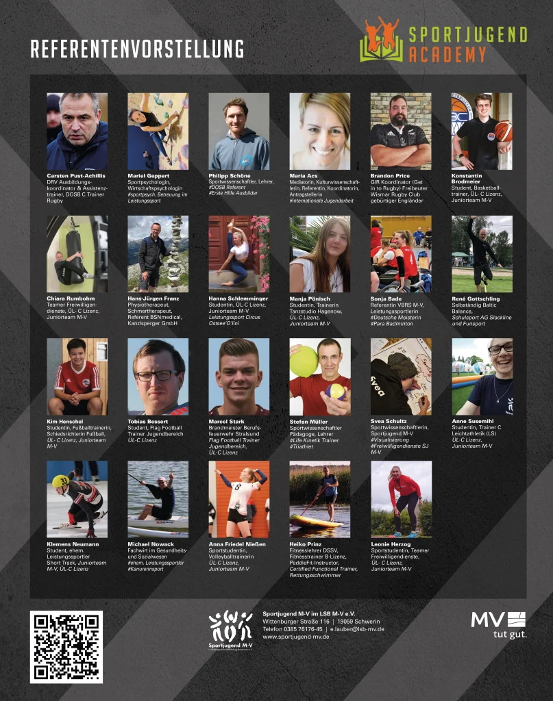 Referentenübersicht Sportjugend Academy 2021 - Workshops