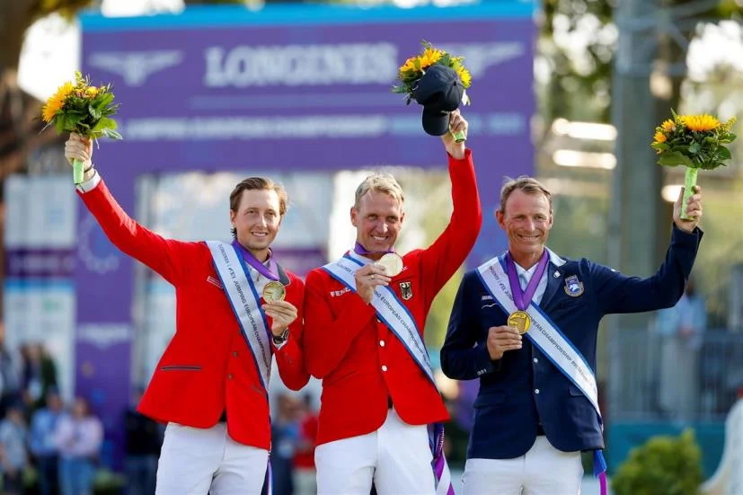 André Thieme aus Plau am See holte mit seiner Stute DSP Chakaria in Riesenbeck EM-Gold. | Foto: Sportfoto Lafrentz