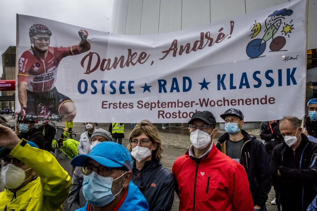 Schirmherr der Ostsee-Rad-Klassik ist André Greipel, hier bei der Deutschlandtour diese Woche in Rostock. Foto: Olaf Bellmann