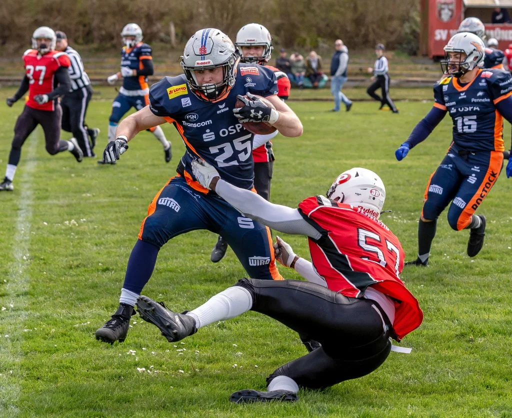 Julian Hagen war wieder einmal kaum zu halten. (Foto: Griffins Media Team; Gerd Köhler)
