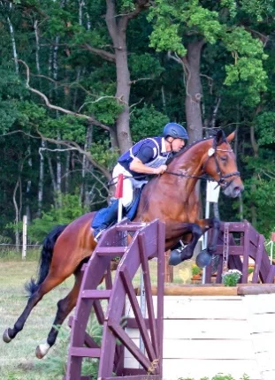 Andreas Brandt auf seinem Pferd Esra BS (Foto: Karl Lohrmann)