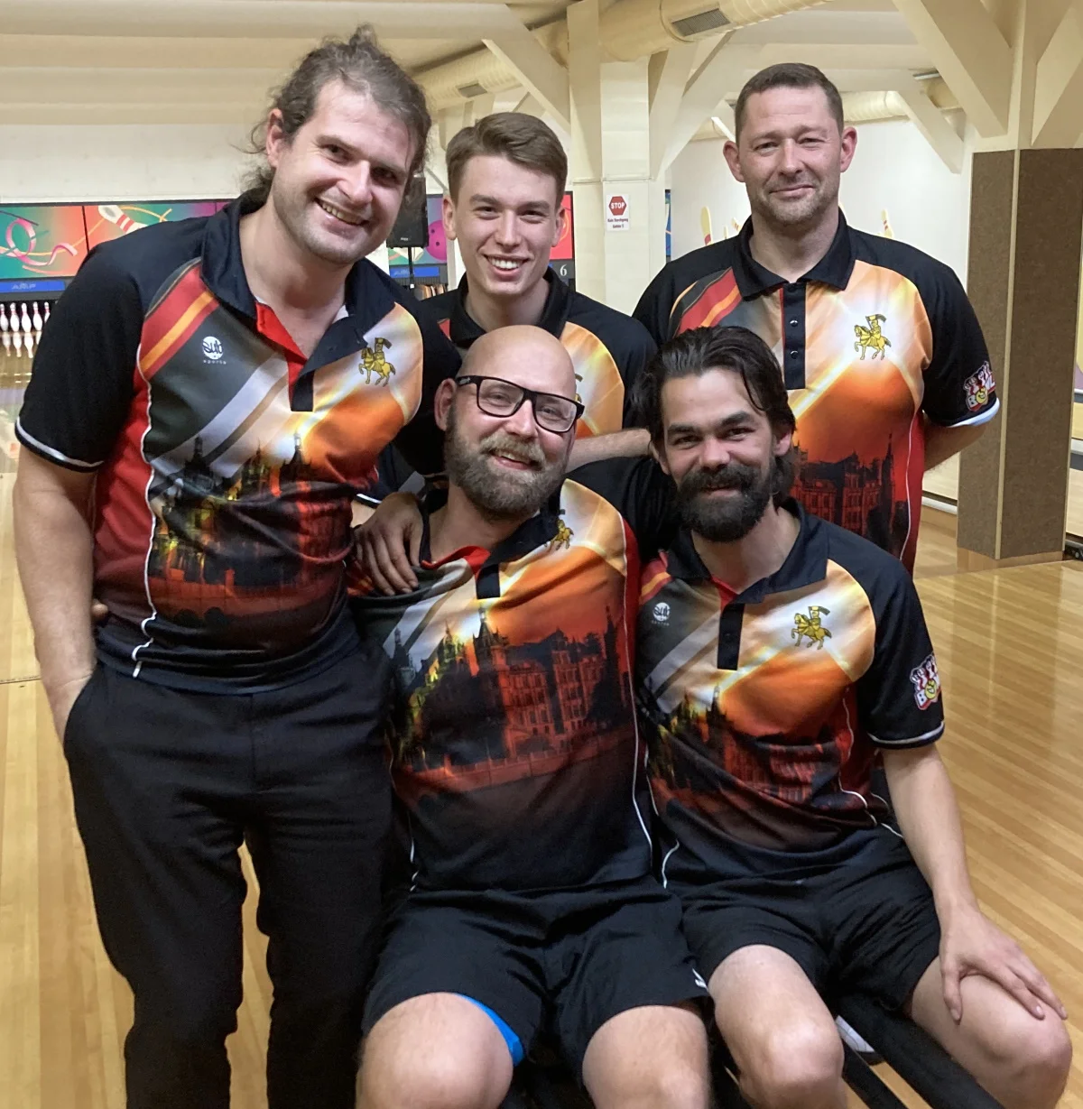 4. Mannschaft: hinten von links Paul Sevecke, Sandro Braun, vorne Marcus Kronbügel (Kapitän), Danilo von Rüden und Hannes Habicht. | Foto: Katja Poblenz