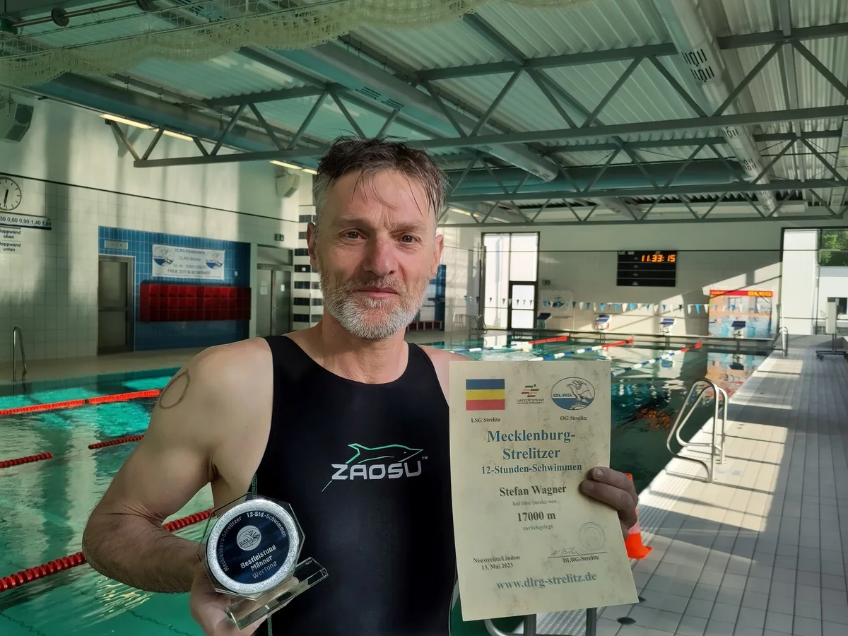 17 Kilometer im Becken zurückgelegt
