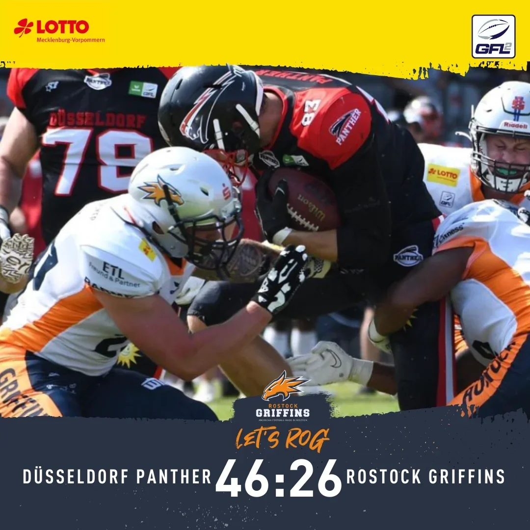 Rostock Griffins verlieren gegen Düsseldorf Panther (Bild: Griffins Media Team)