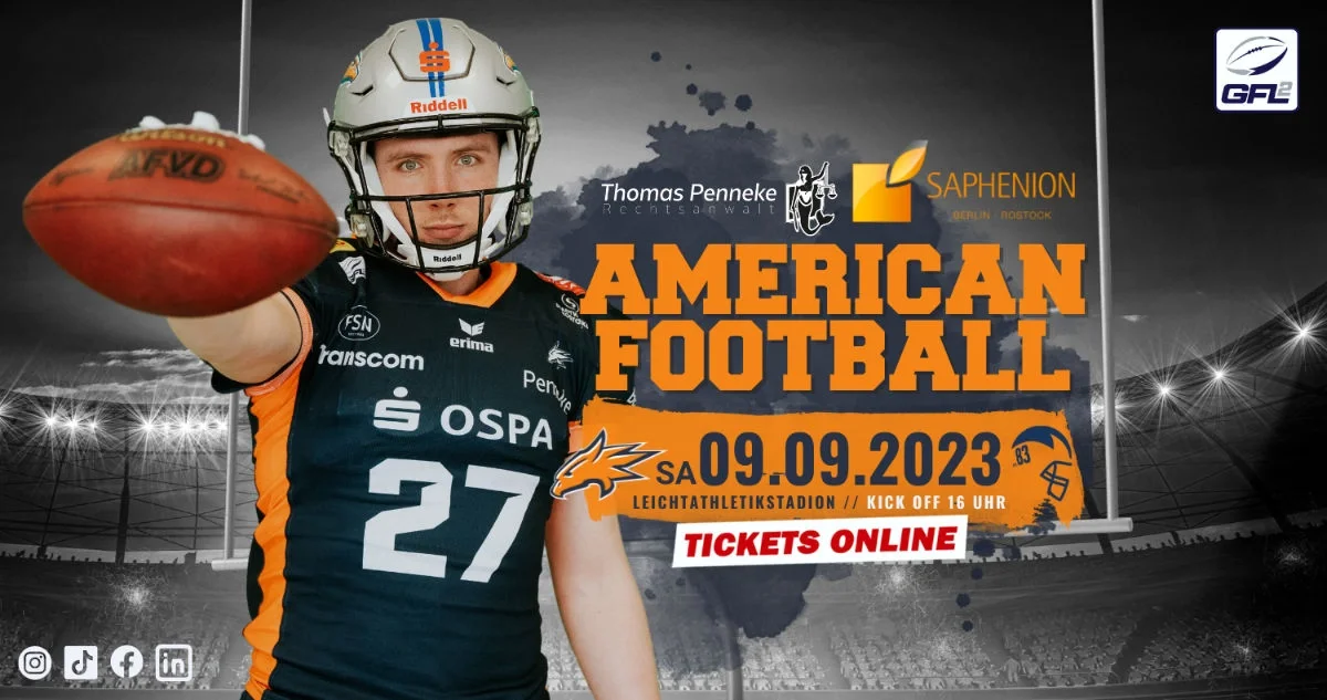 Spielankündigung Rostock Griffins vs. Hildesheim Invaders