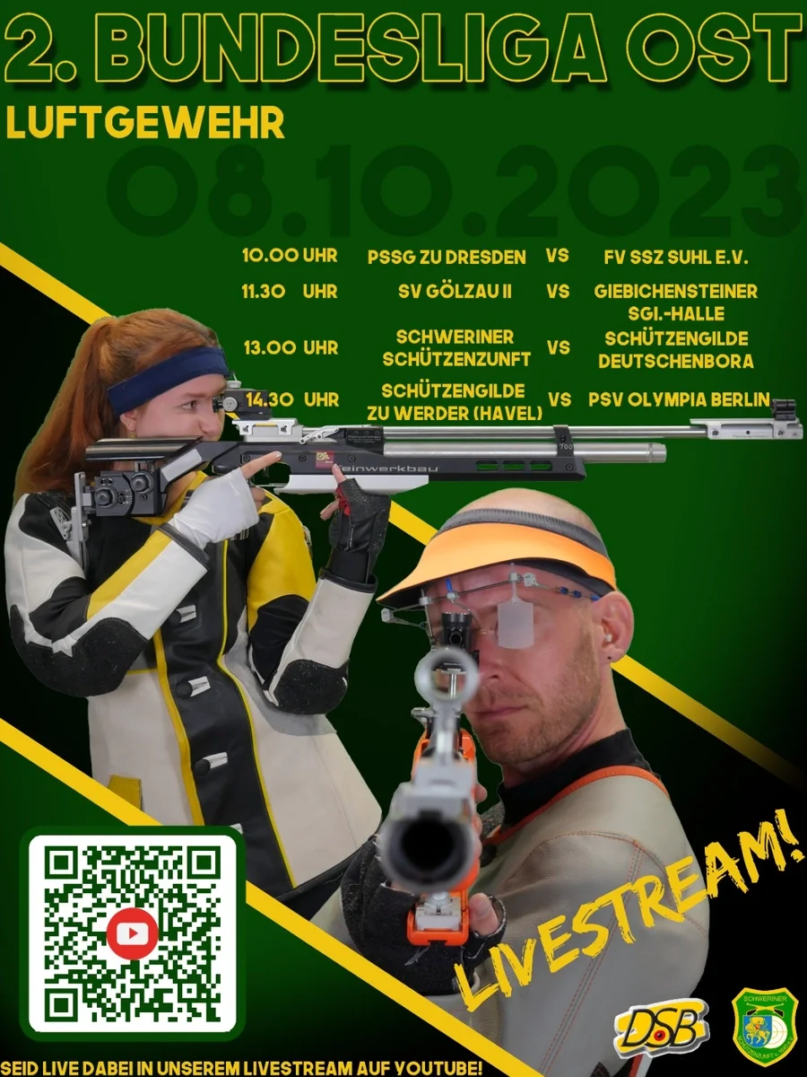 Auftaktwettkampf 2. Bundesliga OST im Luftgewehrschießen
Poster