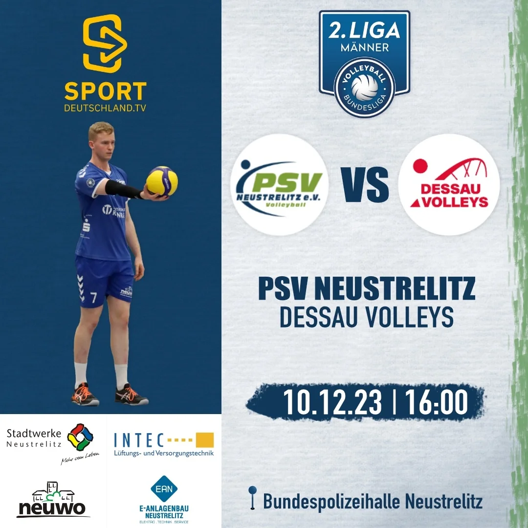 Collage des PSV Neustrelitz zum Zweitligaspiel gegen Dessau