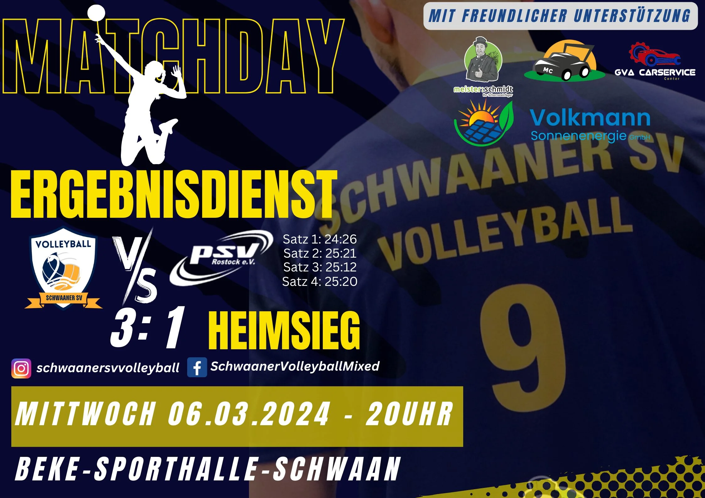 ++ Spielbericht zum Heimsieg SSV vs. PSV Rostock 3:1 ++