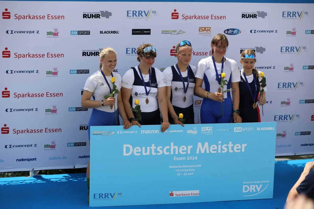 DJM in Essen: Gold, Silber und zweimal Bronze für Schweriner Ruderjugend