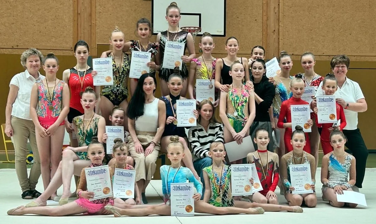 Die Schweriner Sportgymnastinnen bei den Vereinsmeisterschaften Anfang Juli (Foto: TSV Schwerin)