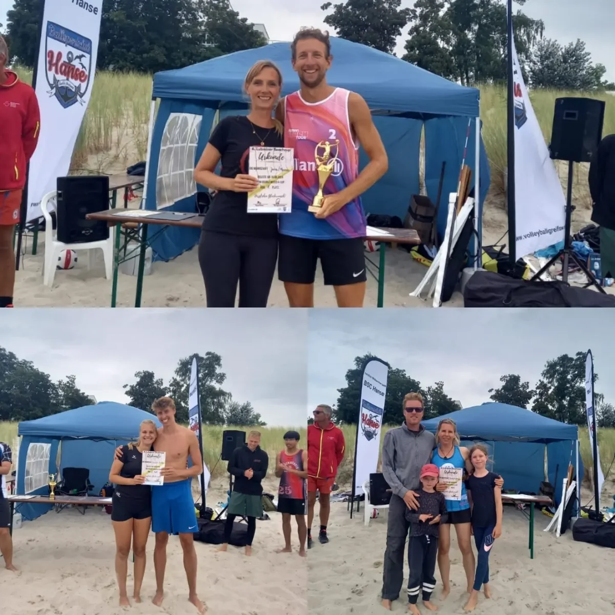Die platzierten Teams des 6. Lubminer BeachCups (Foto: BSC Hanse)