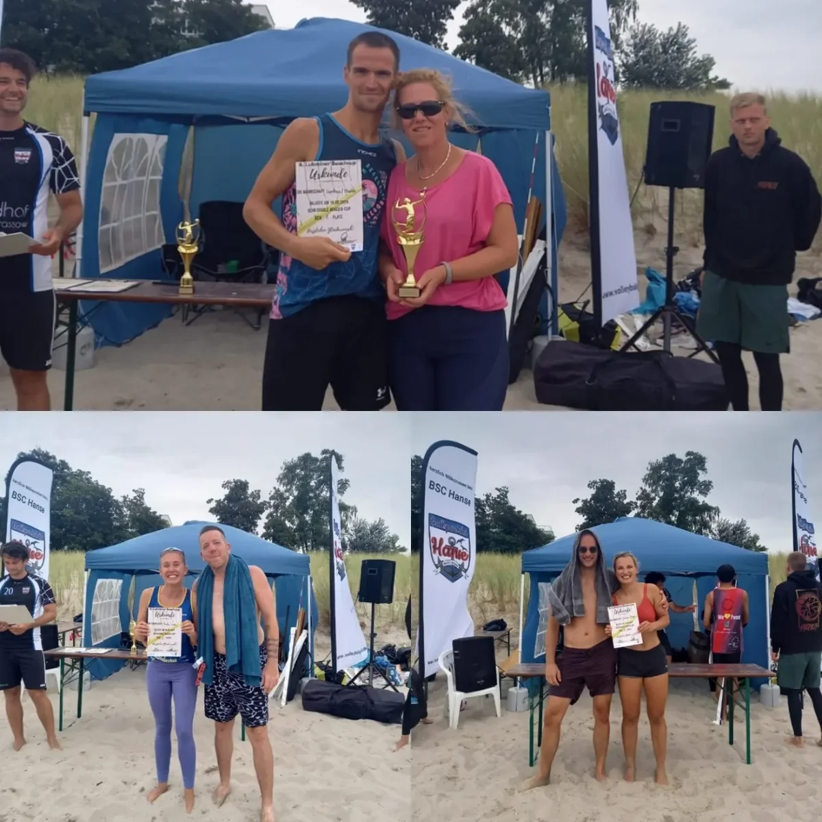 Die platzierten Teams des 6. Lubminer BeachCups (Foto: BSC Hanse)