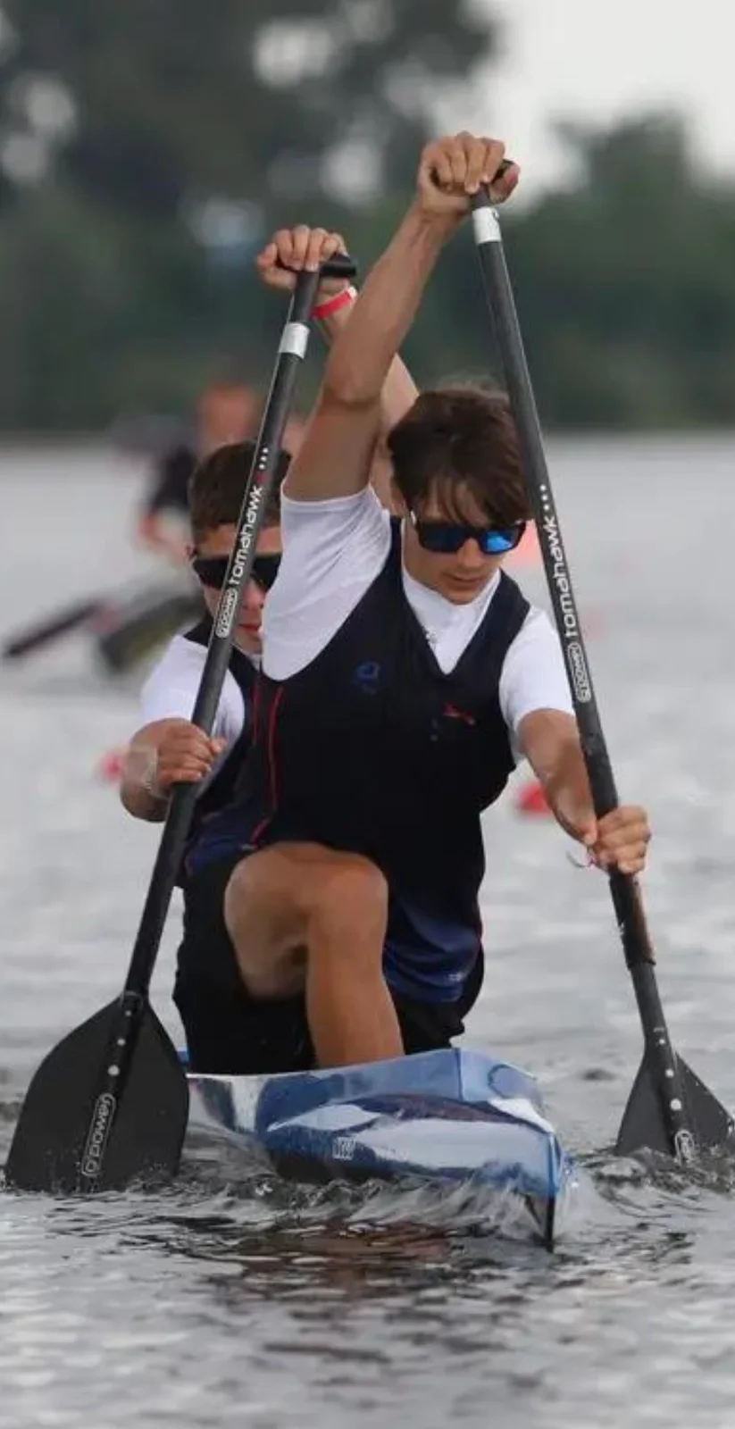 Silas (vorn) wurde mit seinem Partner Deutscher Meister auf der 500-Meter-Distanz. (Foto: Prestin)