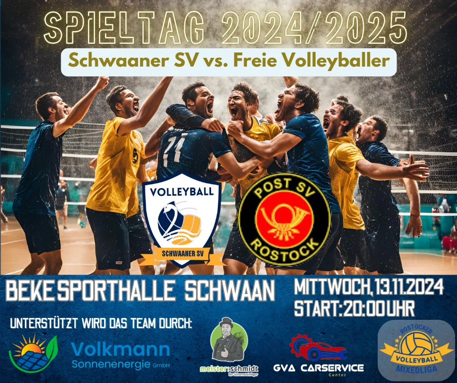 Spieltag für Schwaaner MixedVolleyballer