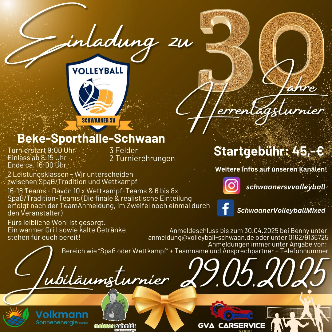 30 Jahre Herrentagsturnier in Schwaan