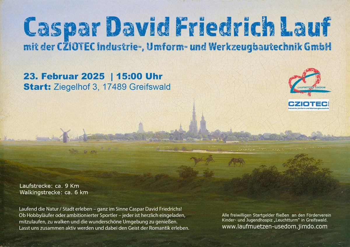 Caspar David Friedrich Lauf durch Greifswald