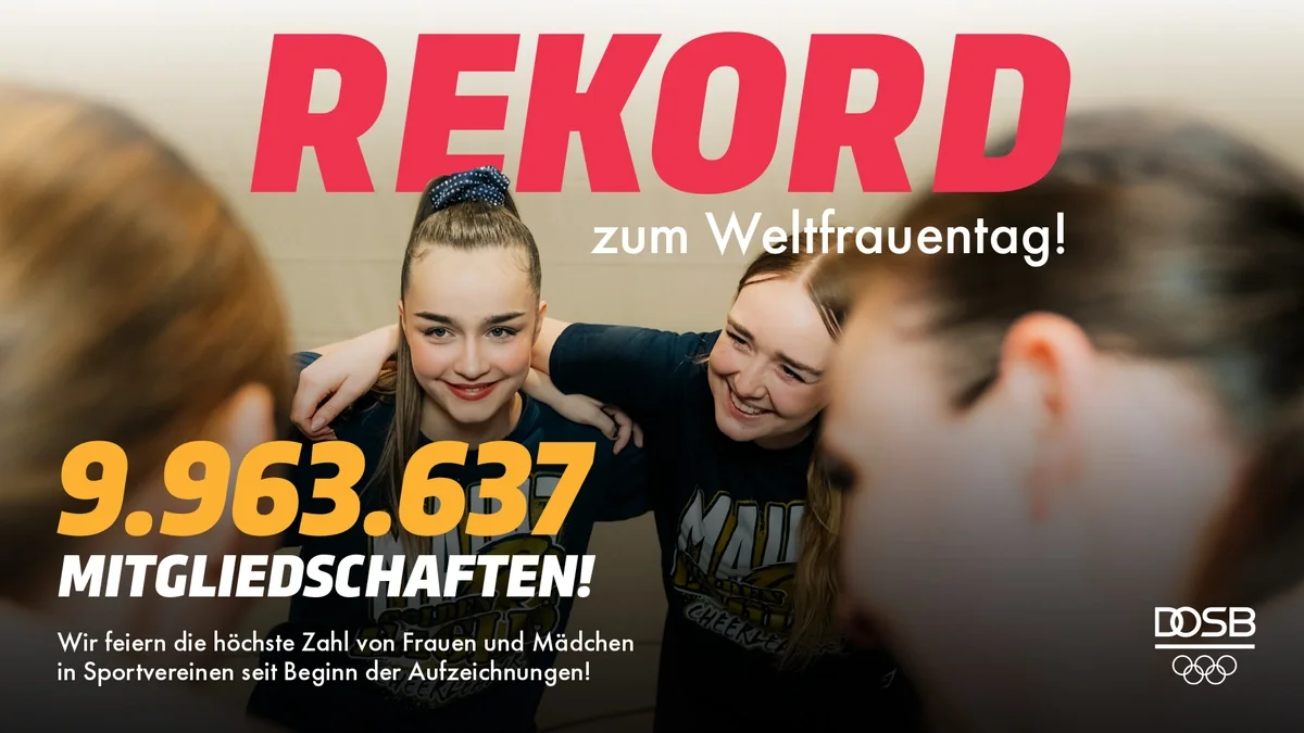 Weltfrauentag – Vereinssport bei Frauen und Mädchen so beliebt wie nie
