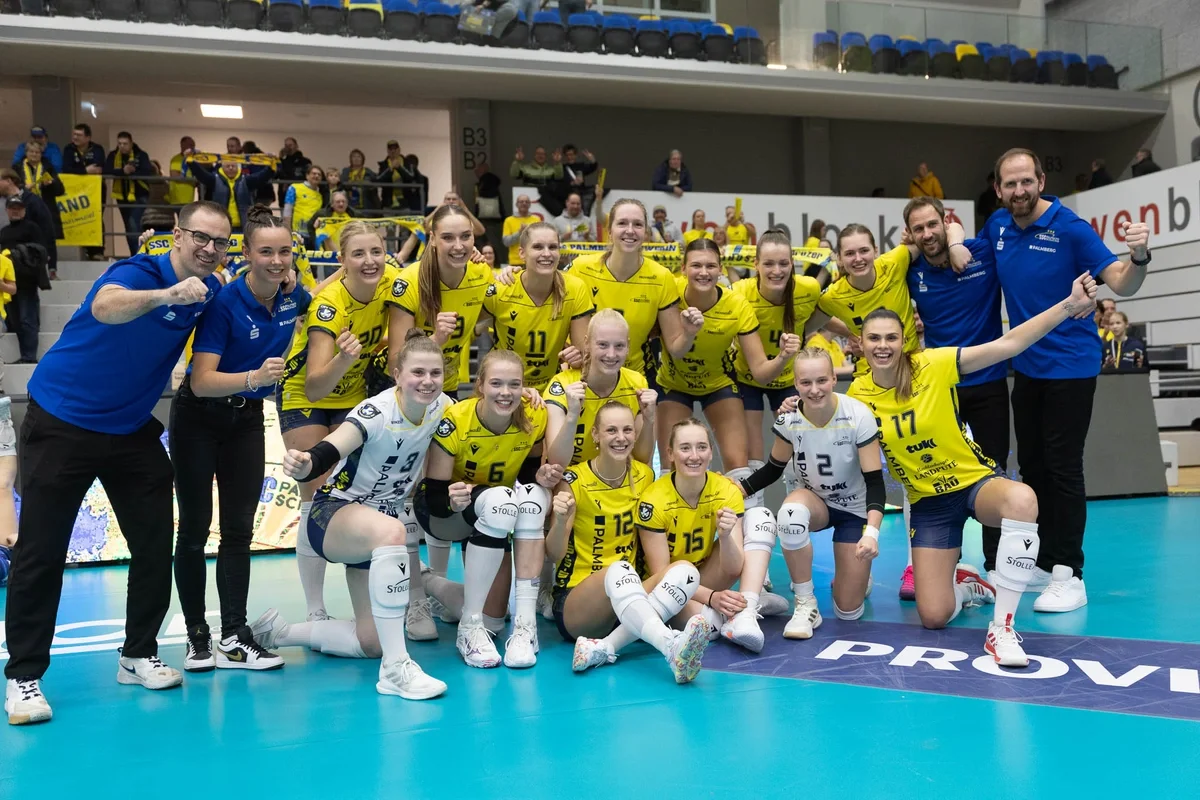 Volleyballerinnen feiern Heimsieg in der Königsklasse